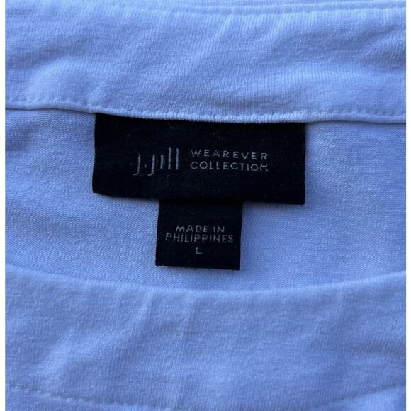 J Jill Women’s Wearever Collection White Round Neck Tank Top Size L - Picture 3 of 4